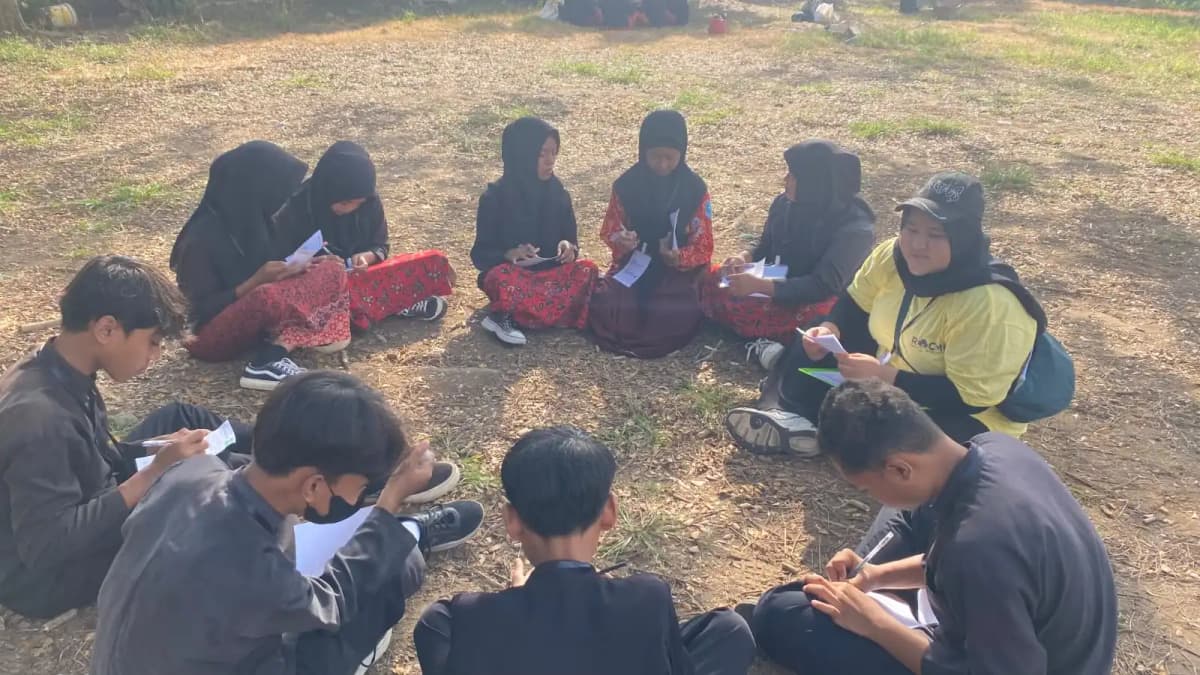 foto siswa siswi mengikuti pelatihan