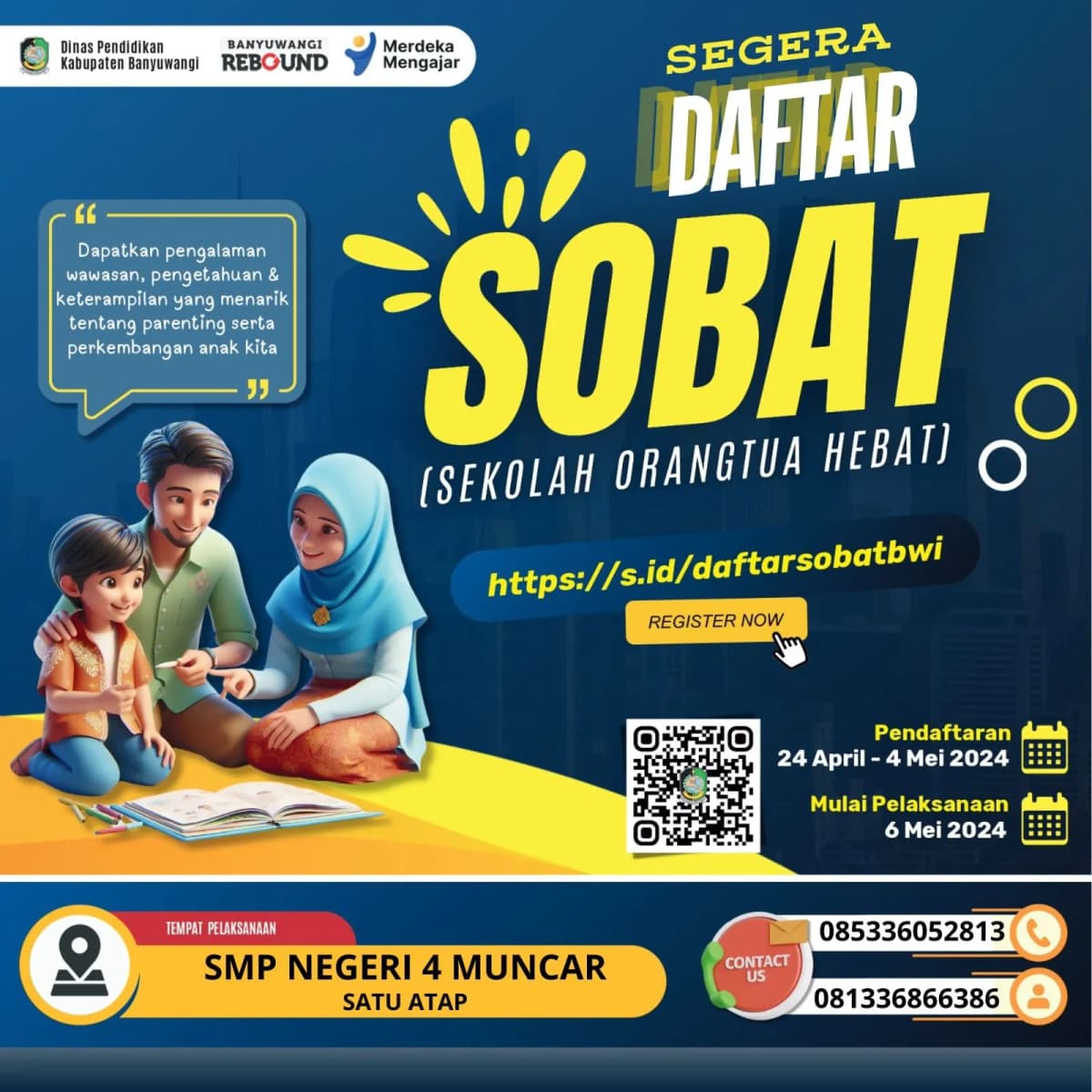 brosur pendaftaran sekolah orang tua hebat