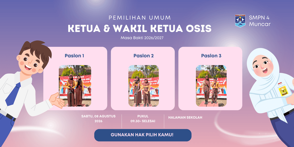 Semarak Demokrasi Siswa: Debat, Orasi, dan Pemilihan Ketua OSIS SMPN 4 Muncar Satu Atap Periode 2026/2027