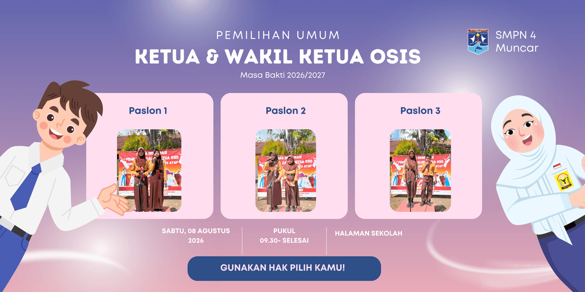 Semarak Demokrasi Siswa: Debat, Orasi, dan Pemilihan Ketua OSIS SMPN 4 Muncar Satu Atap Periode 2026/2027